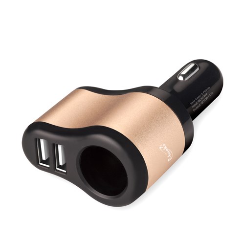 E-books B28 車用擴充+雙USB 3.1A 鋁製充電器